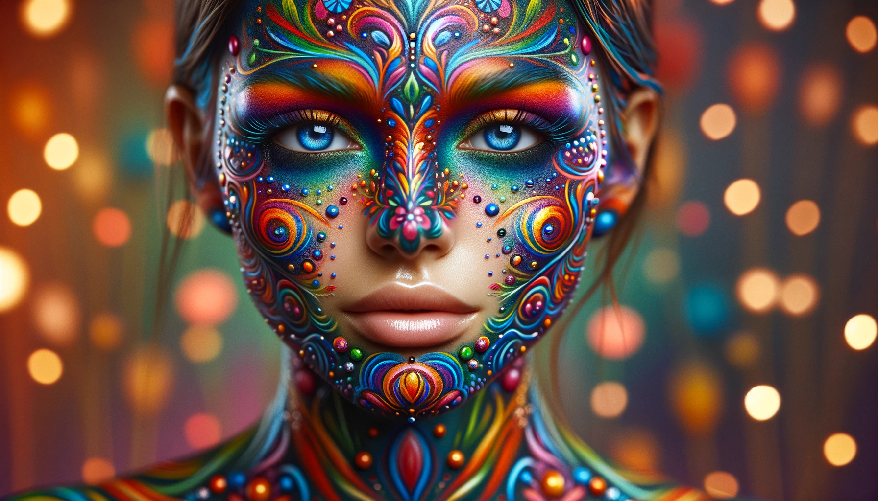Oil-Based Face Paint Oil-Based Face Paint on a girl's face