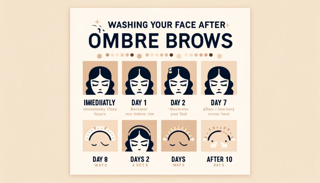 When Can I Wash My Face After Ombre Brows? 2 Image illustrating the tips of Washing Your Face After Ombre Brows